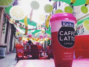 Kaiku caffè latte espresso en paseo de Gracia Barcelona