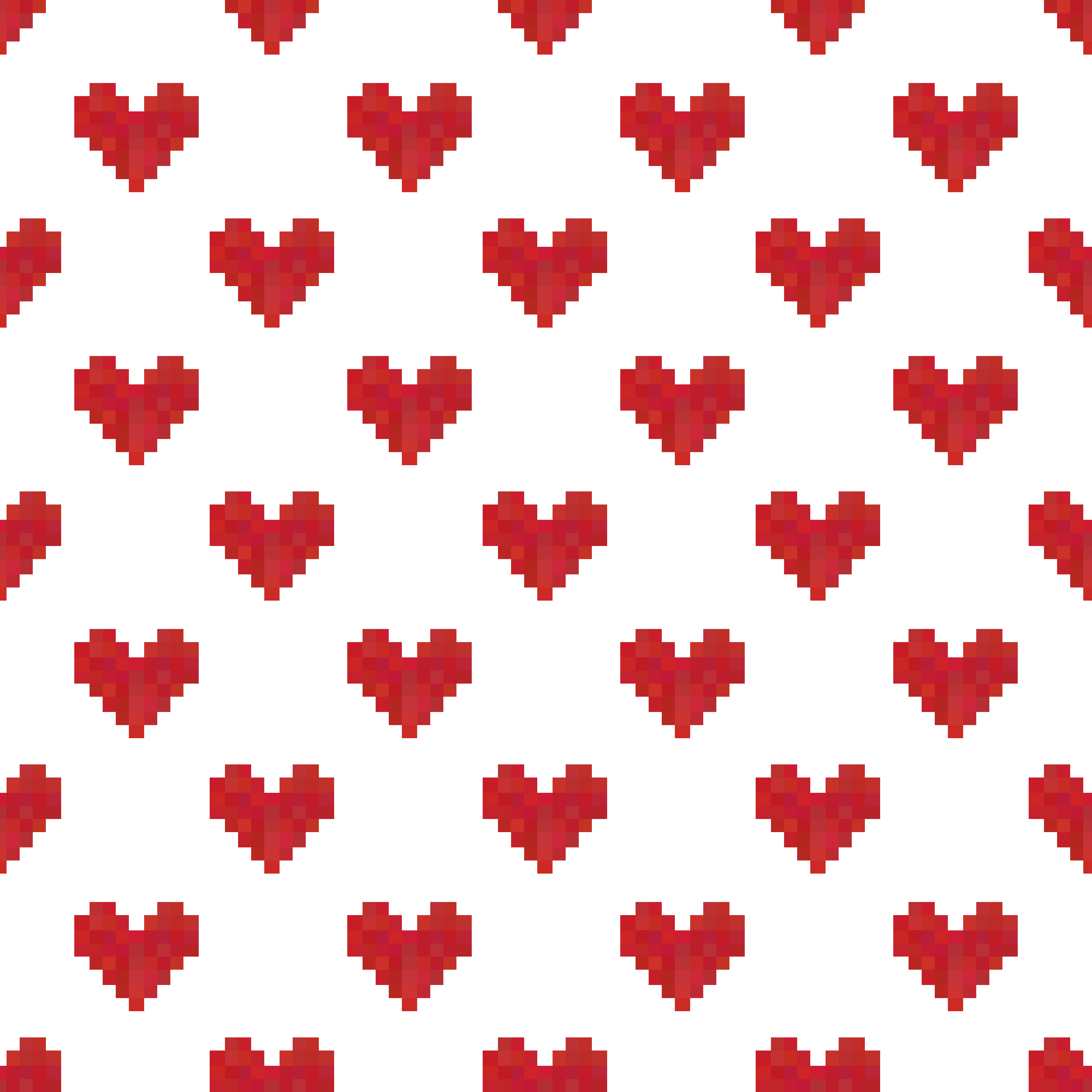 Паттерн с пиксельными сердечками